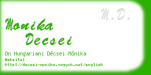 monika decsei business card